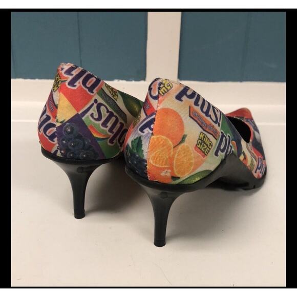 Pazzo fruit candy‎ wrapper advertisement heels Made in Brazil women’s 8.5 Narrow - Picture 2 of 9